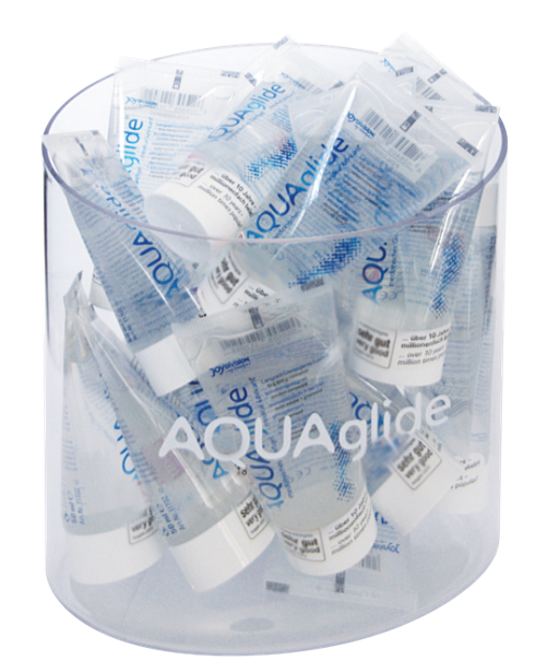 AQUAglide Bundle (50 pcs. tubes 50 ml + acryl chute)