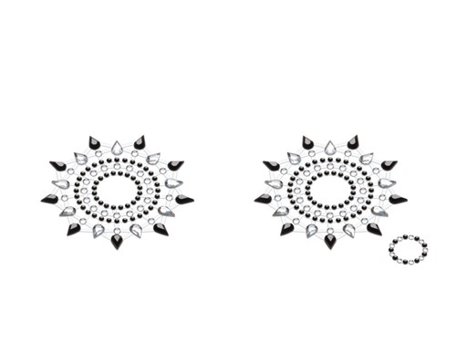 Petits JouJoux Gloria breast jewelry (set of 2), black/silver
